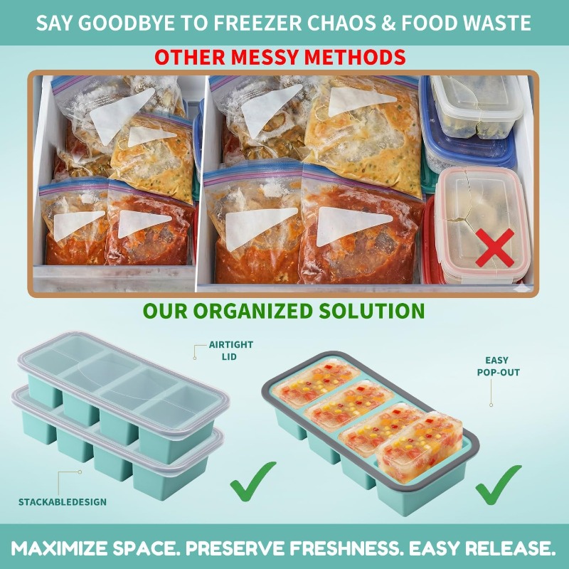 Siliconen vriesvorm met deksel - Meal Prep Template recensie en prijs