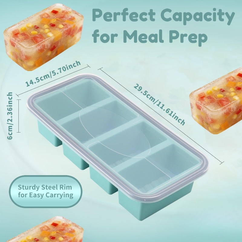 Siliconen vriesvorm met deksel - Meal Prep Template recensie en prijs