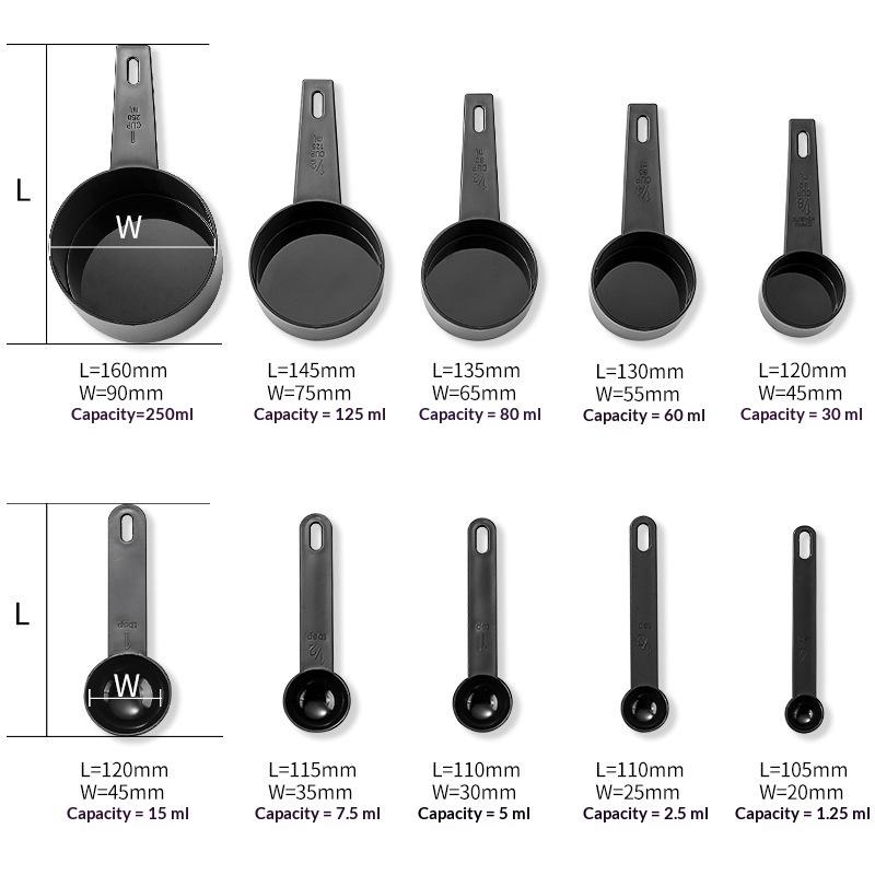 10-delige set maatlepels en -b - Meal Prep Kitchen recensie en prijs